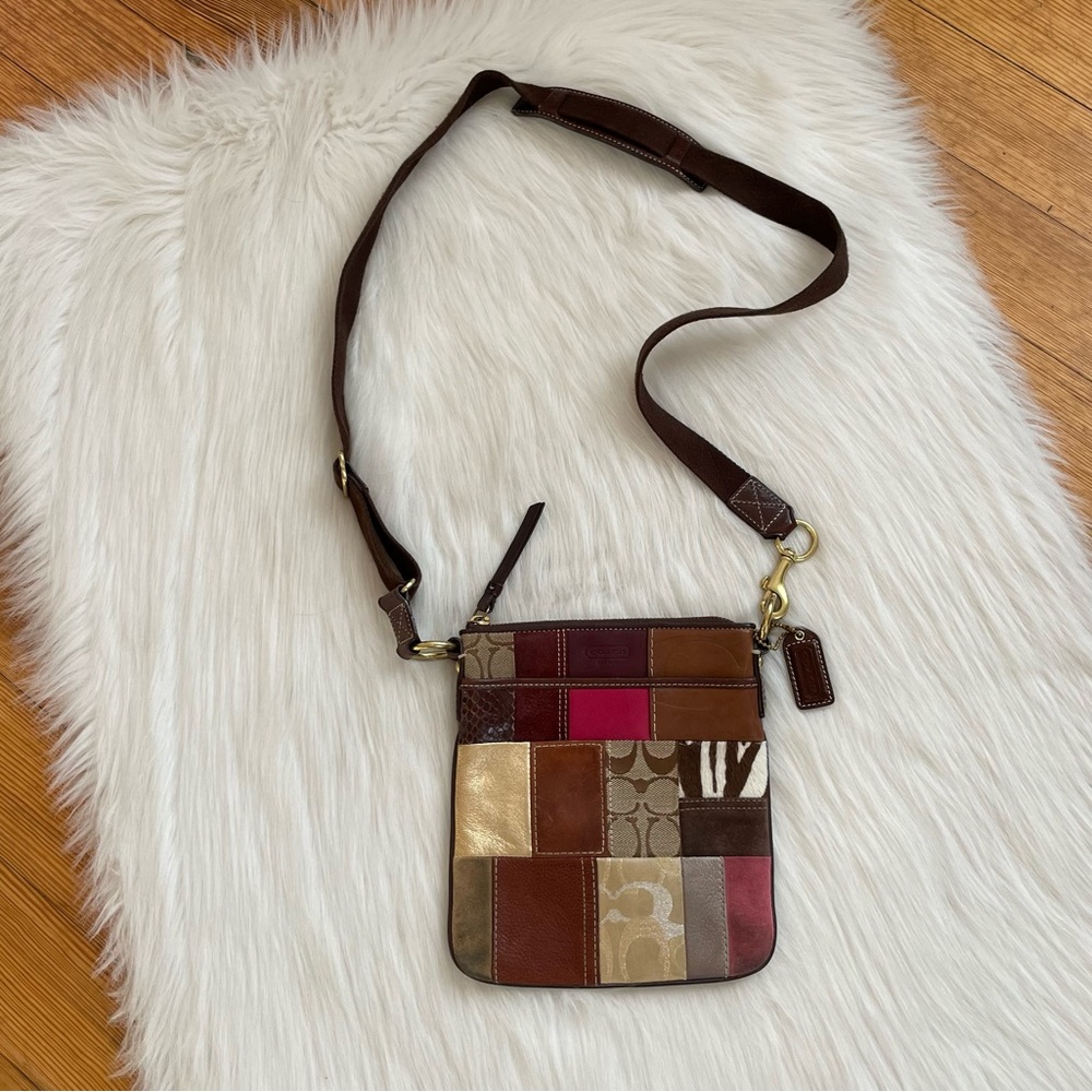 Coach vintage patchwork leather crossbody bag